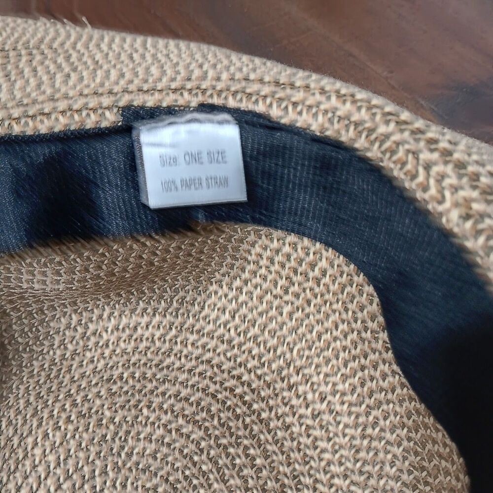 Tan Wide Brim Sun Hat - Picture 3 of 4